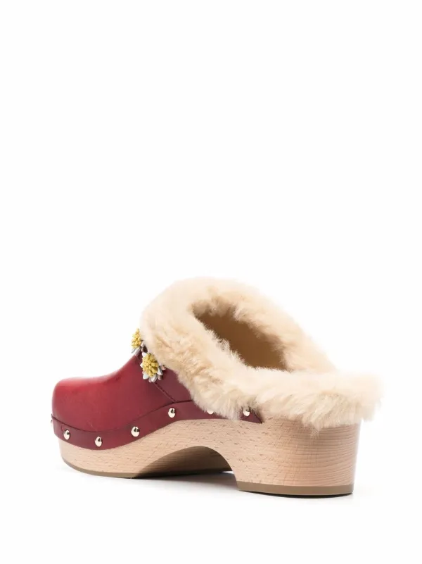 Fabrizio Viti Jean Daisy Leather Clogs 