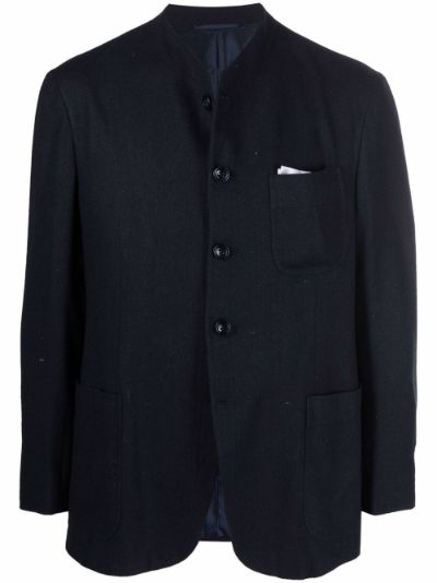 ban collar blazer