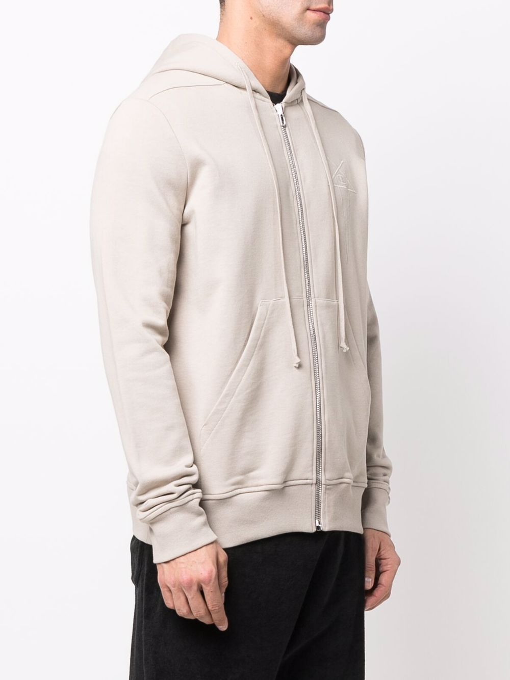 фото Rick owens x champion embroidered-logo zip-up hoodie