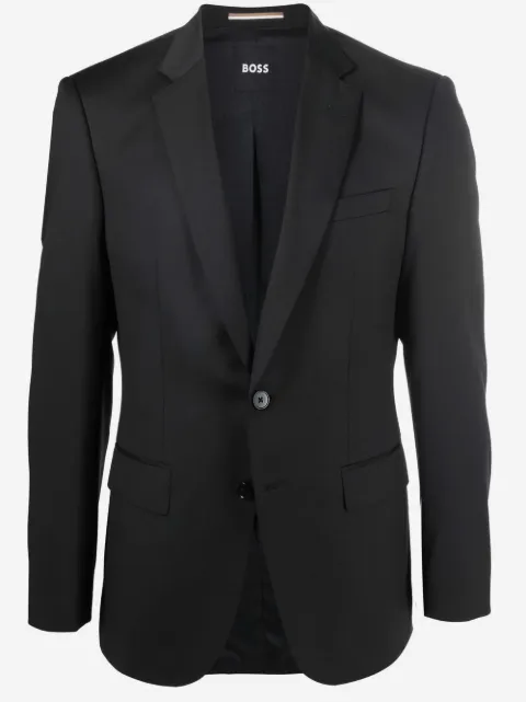 BOSS single-breasted virgin wool blazer
