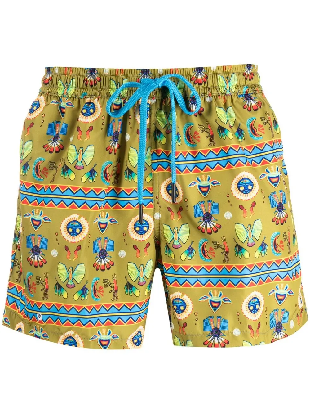 

Nos Beachwear shorts de playa con estampado abstracto - Verde