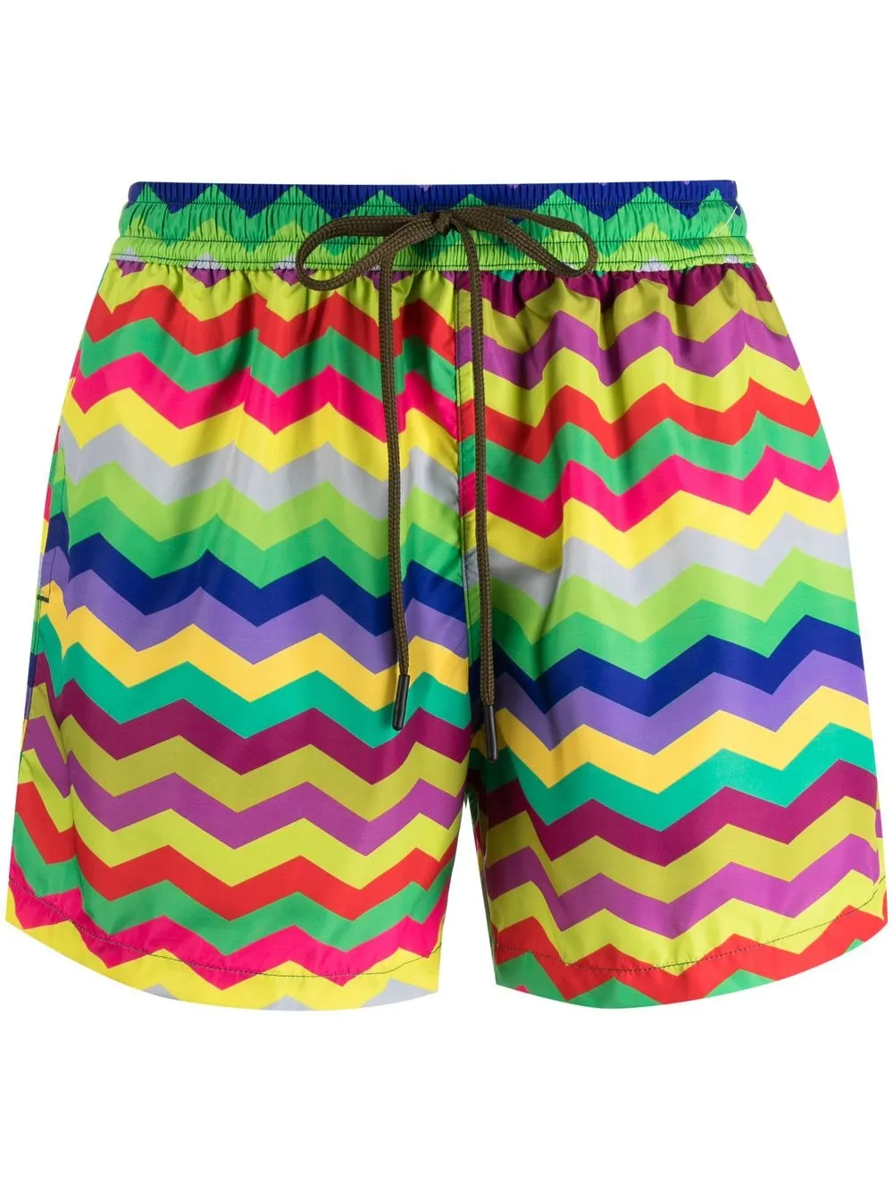 

Nos Beachwear shorts de playa con diseño color block - Verde