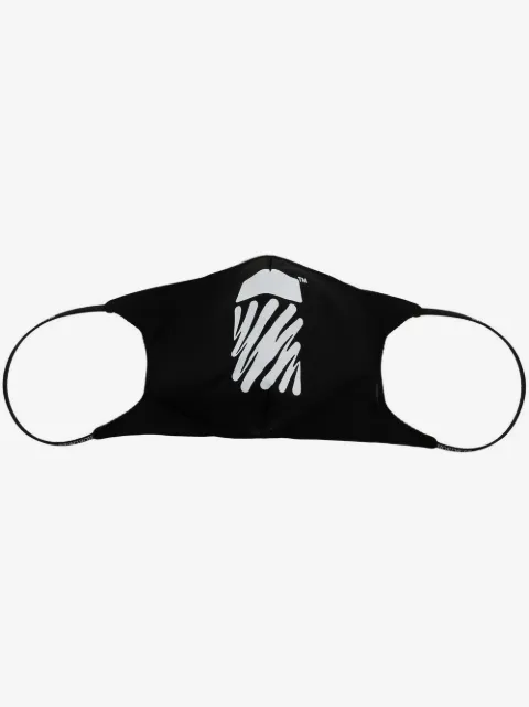 Off-White Diag-stripe print face mask