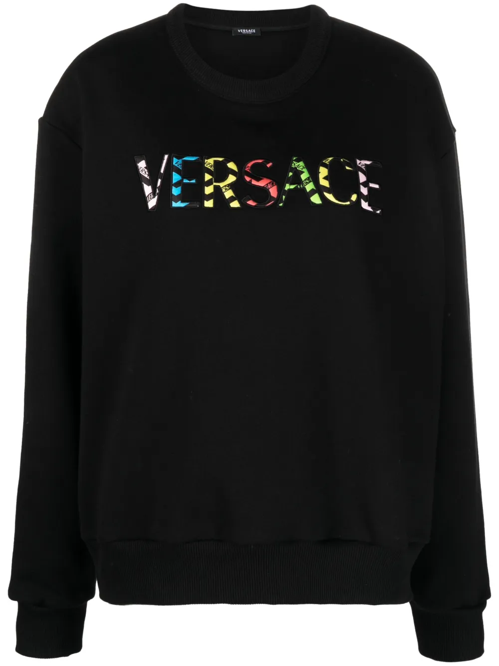 

Versace sudadera con logo bordado - Negro