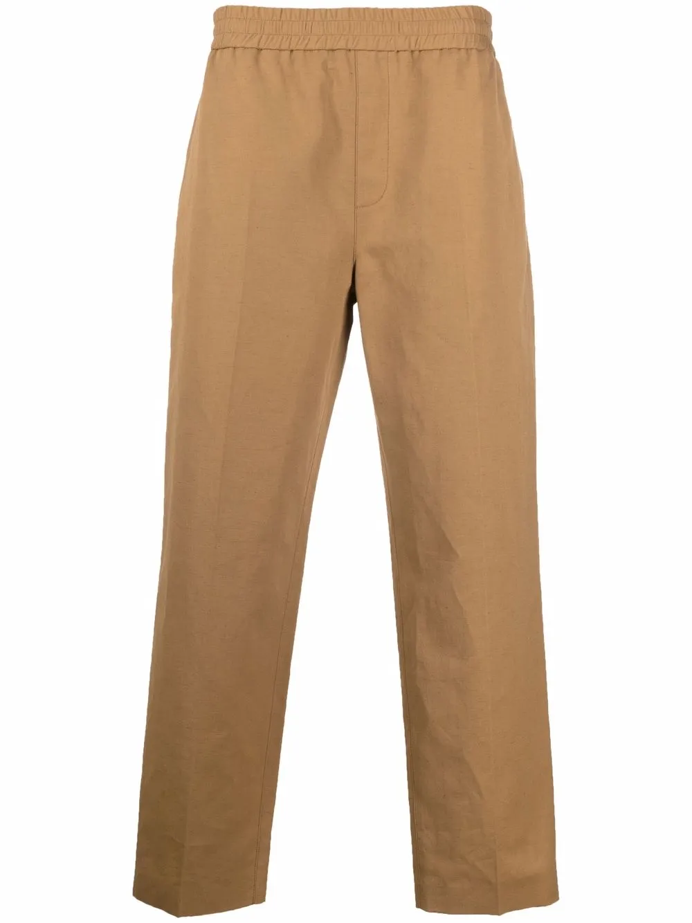 

A.P.C. pantalones rectos con pretina elástica - Marrón