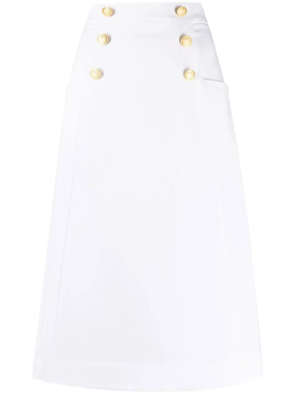 

P.A.R.O.S.H. cotton-blend A-line skirt - White