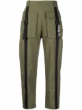 Love Moschino flap-pockets cotton-blend parachute trousers - Green
