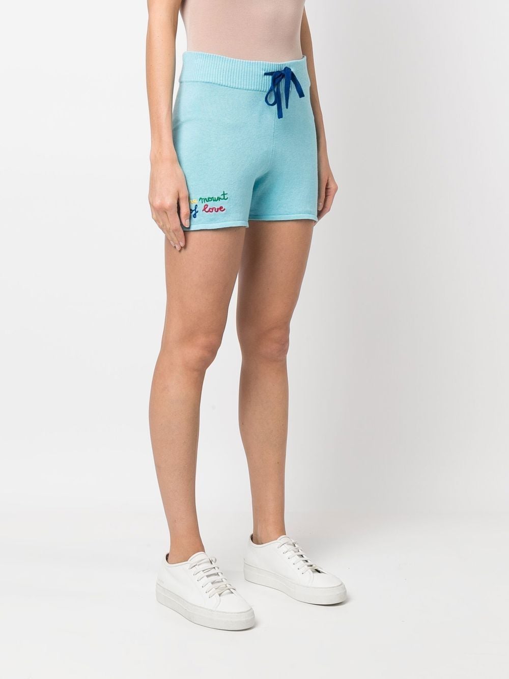 Shop Rossignol Mount Of Love Knitted Shorts In Blue