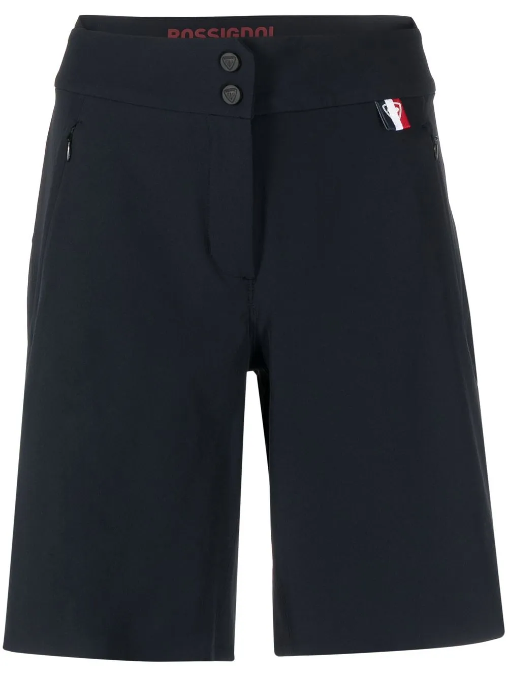 

Rossignol high-waisted logo-tag shorts - Black