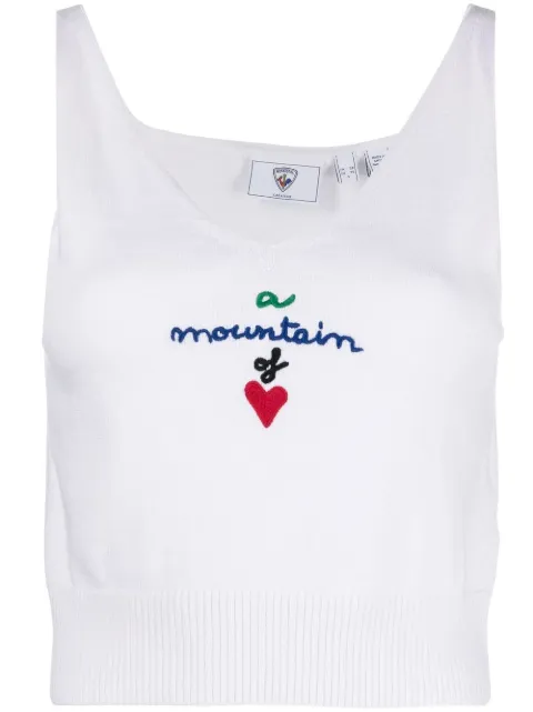 Rossignol embroidered knitted crop-top