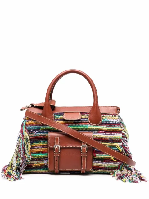 Chloé tote entretejido con flecos