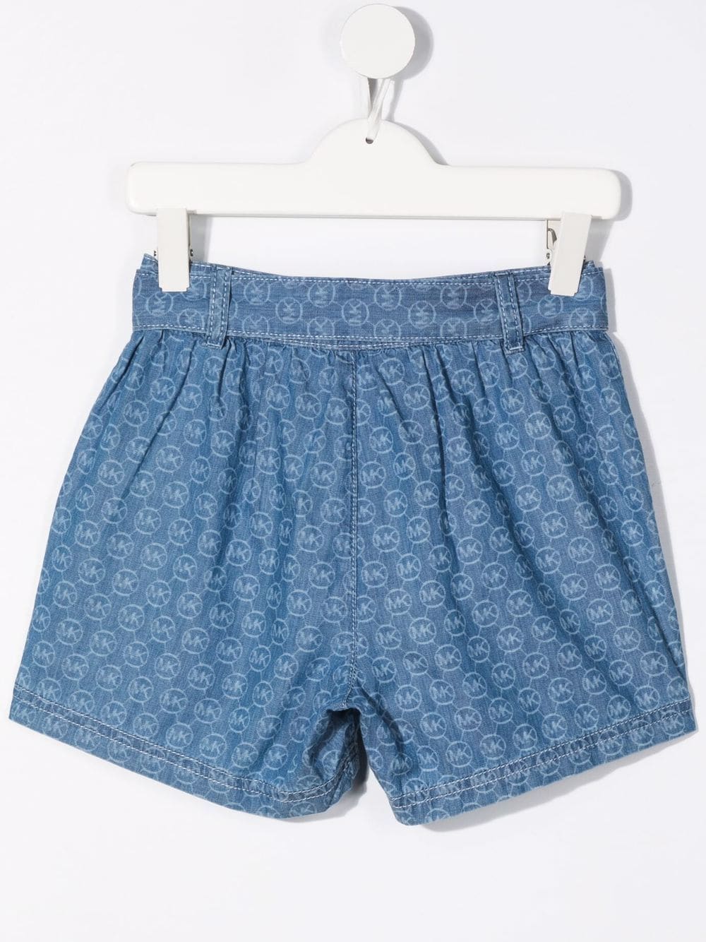 Michael Kors Kids Spijkershorts met monogramprint - Blauw