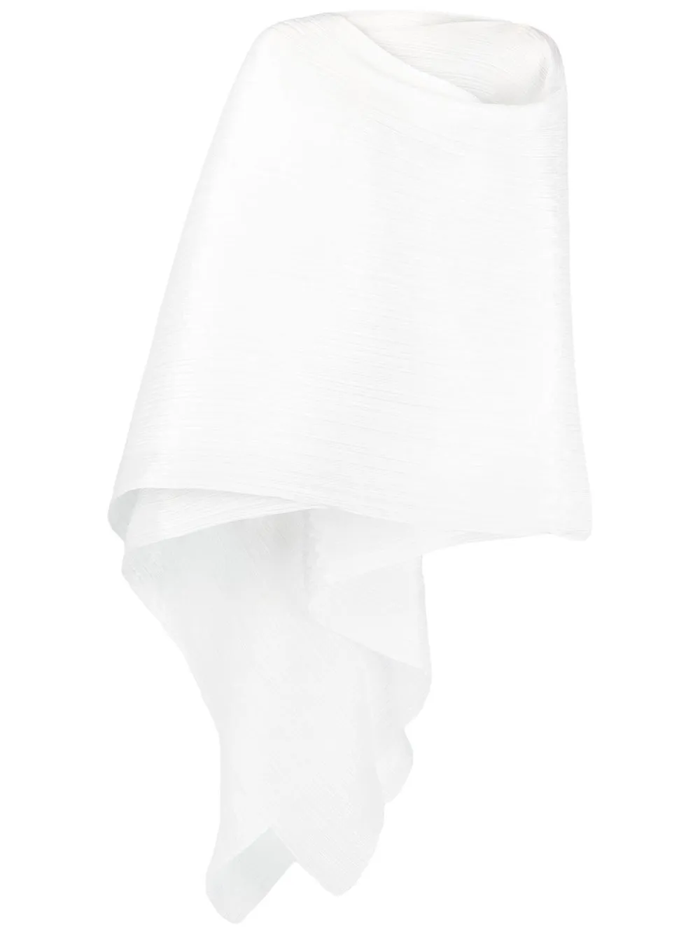 

Pleats Please Issey Miyake plissé draped cape tunic - White