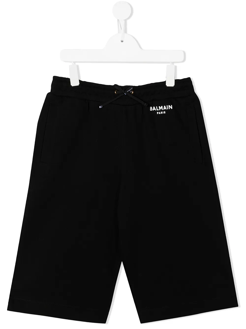 

Balmain Kids shorts con logo estampado - Negro