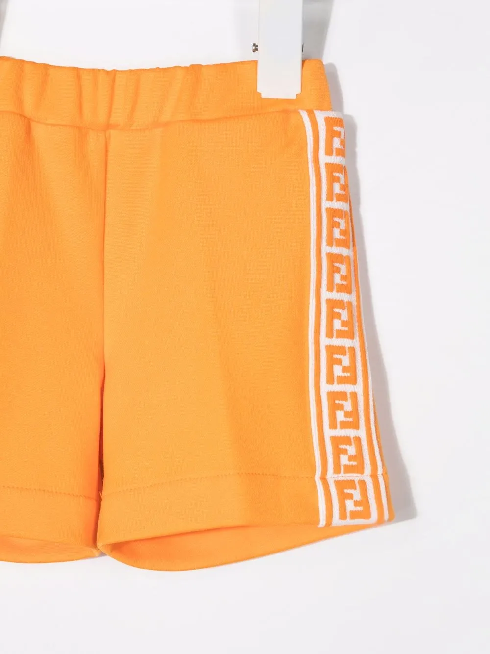 Fendi Kids Trainingsshorts met FF logoprint Oranje