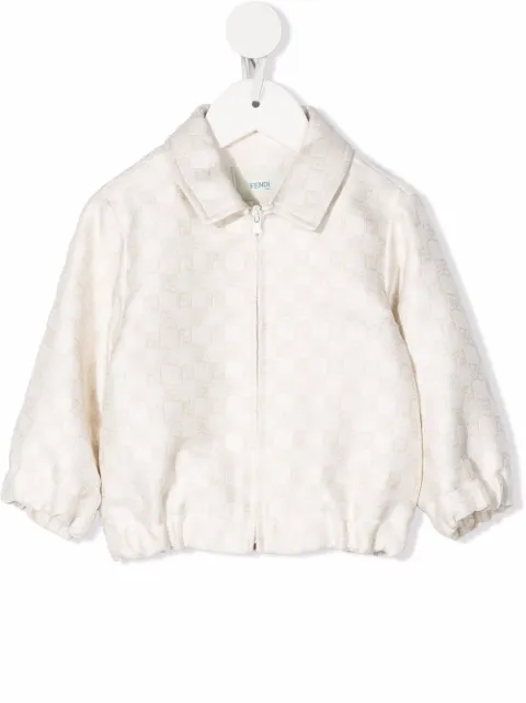 Fendi Kids grid-pattern jacket