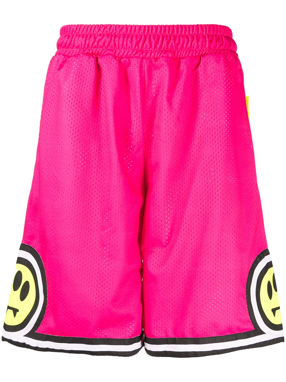 

BARROW shorts deportivos con motivo Smiley - Rosado