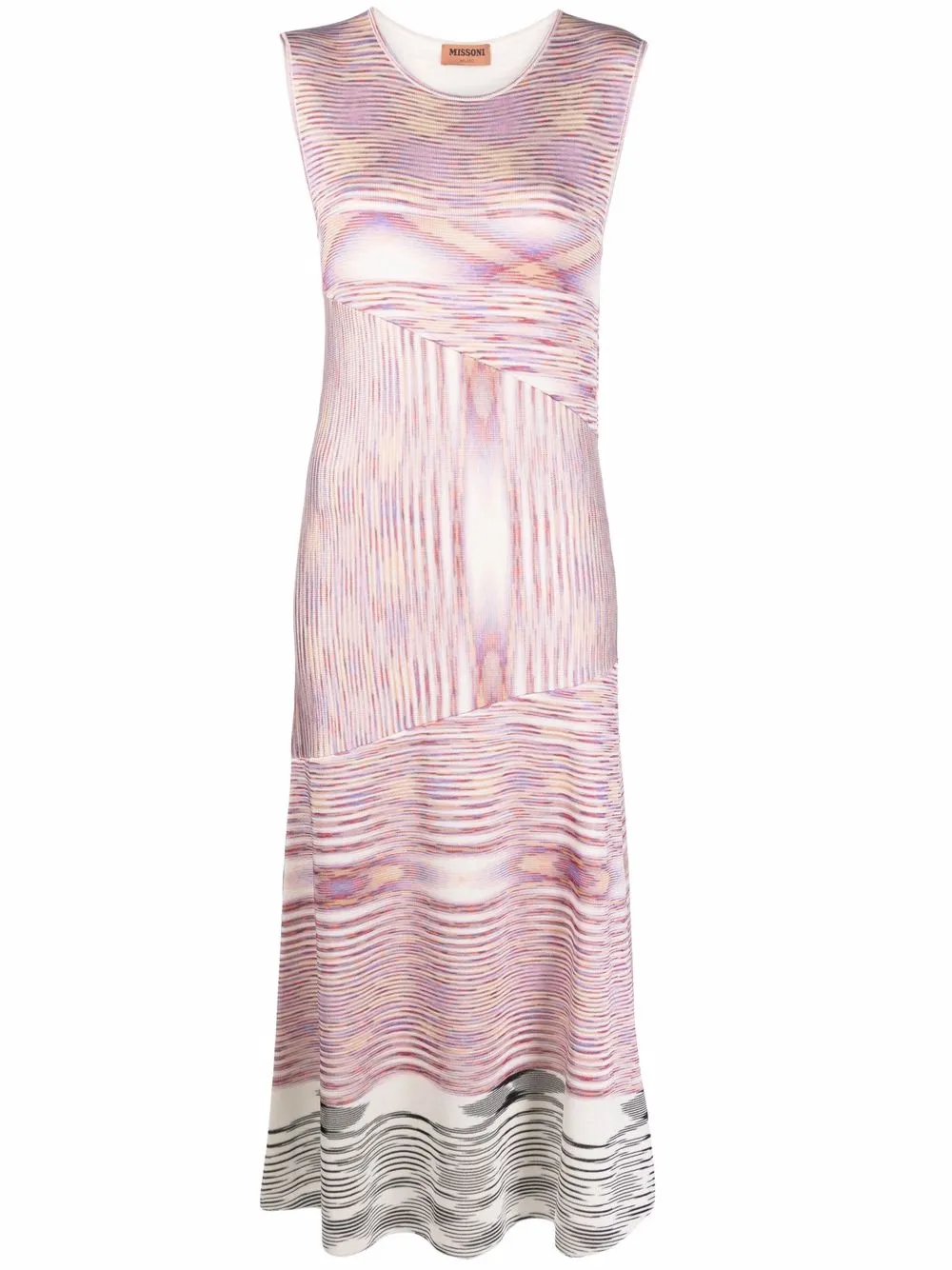 

Missoni sleeveless knitted midi dress - Neutrals