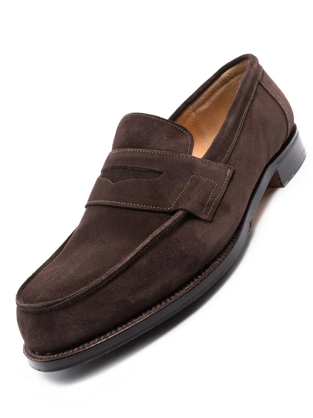 Grenson Epsom loafers met ronde neus - Bruin