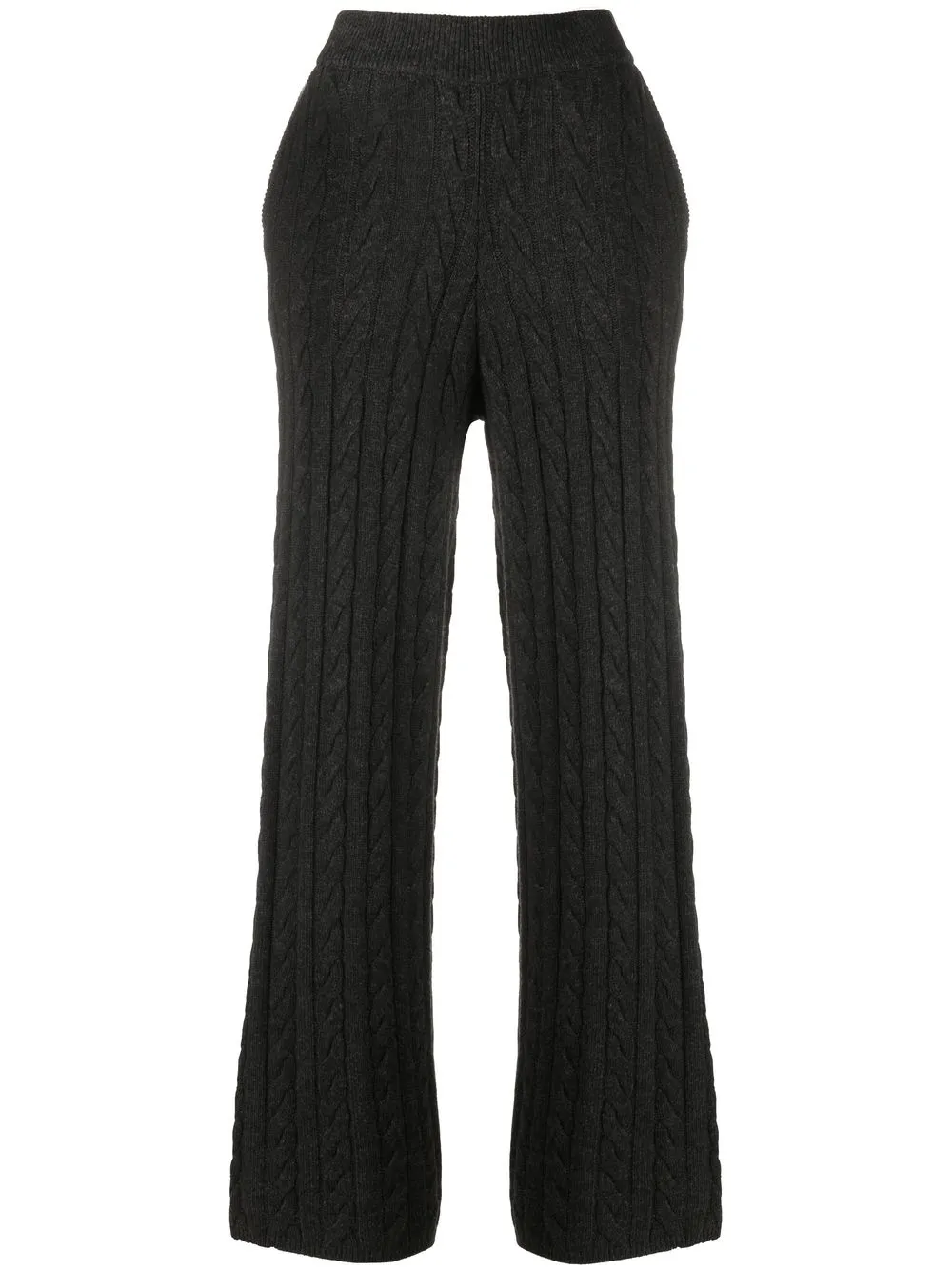 

JOSEPH cable-knit wide-leg trousers - Grey