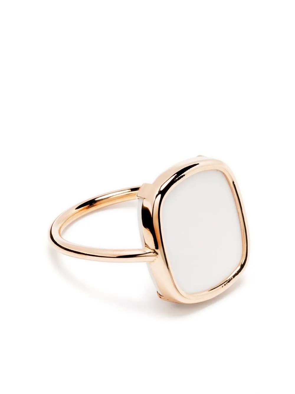 Ginette Ny Gemstone-embellished Signet Ring In Gold