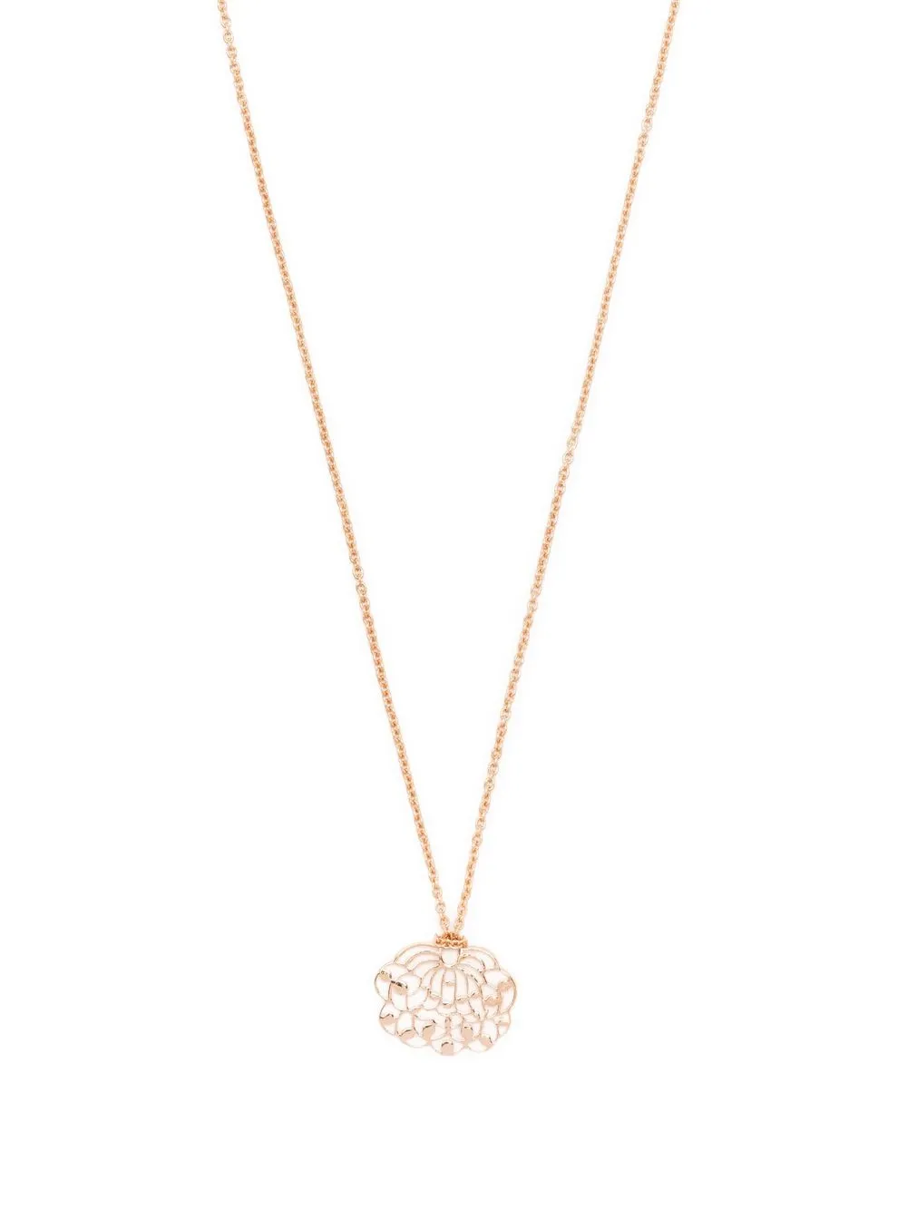 

GINETTE NY 18kt rose gold mini Lotus chain necklace