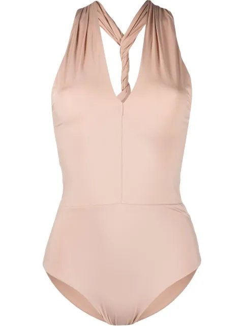 Maygel Coronel twisted knot-detail swimsuit