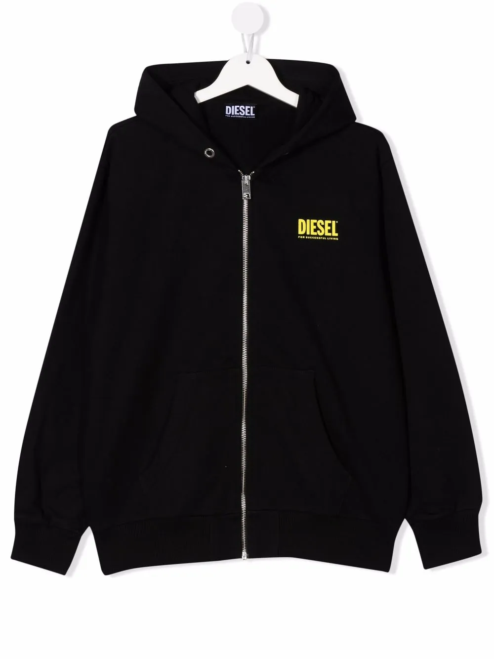 

Diesel Kids hoodie con logo estampado en el pecho - Negro