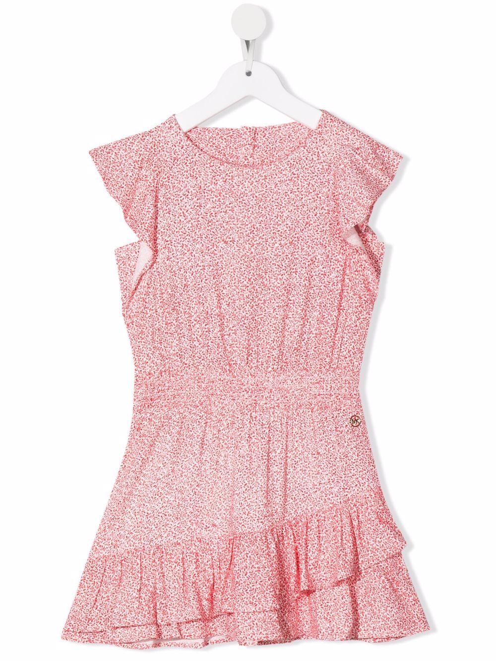 

Michael Kors Kids vestido con ribete de volantes - Rojo