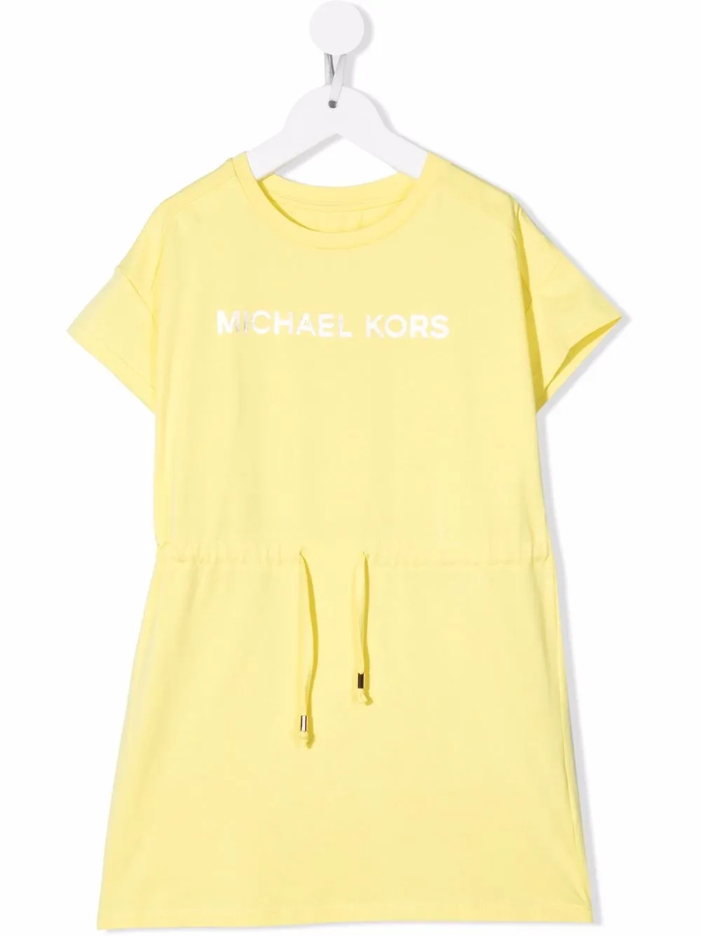 

Michael Kors Kids vestido estilo playera con logo estampada - Amarillo