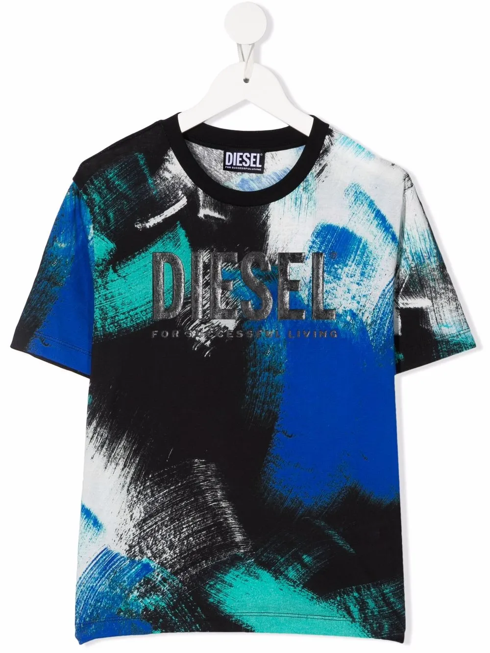 

Diesel Kids playera con logo estampado - Azul