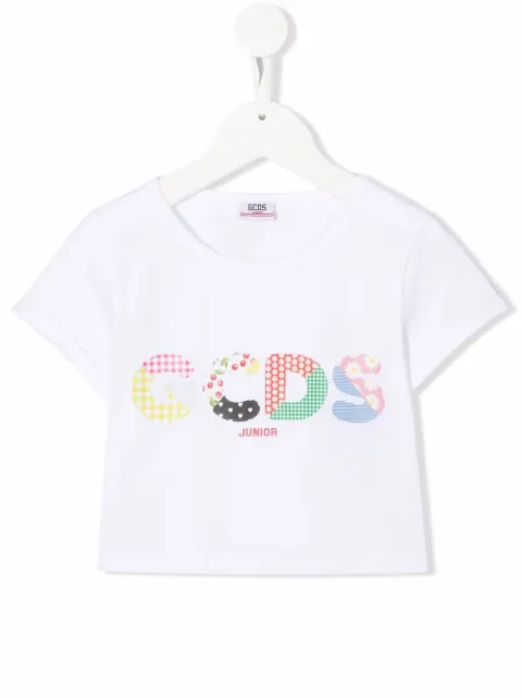 Gcds Kids camiseta corta con logo estampado