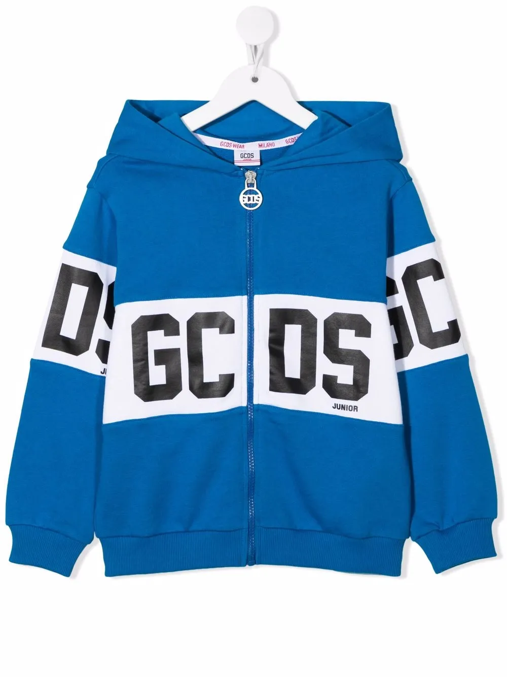 

Gcds Kids chamarra con capucha y logo estampado - Azul