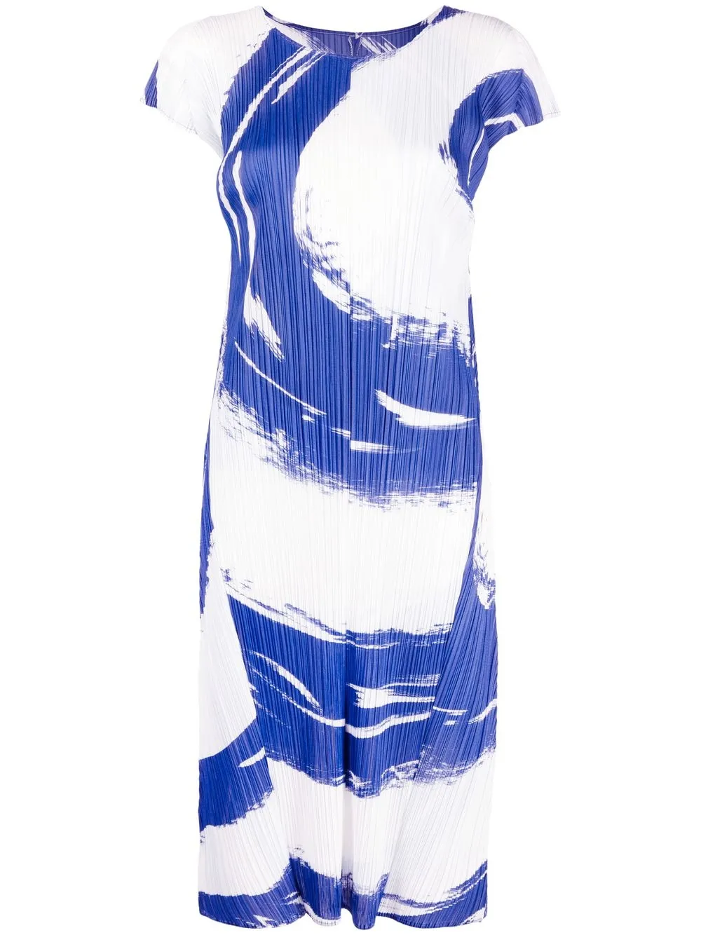 

Pleats Please Issey Miyake vestido midi plisado - Azul