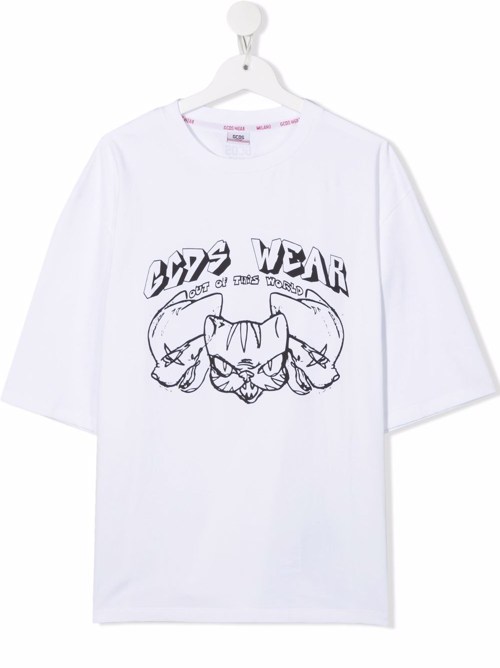 фото Gcds kids teen logo-print t-shirt