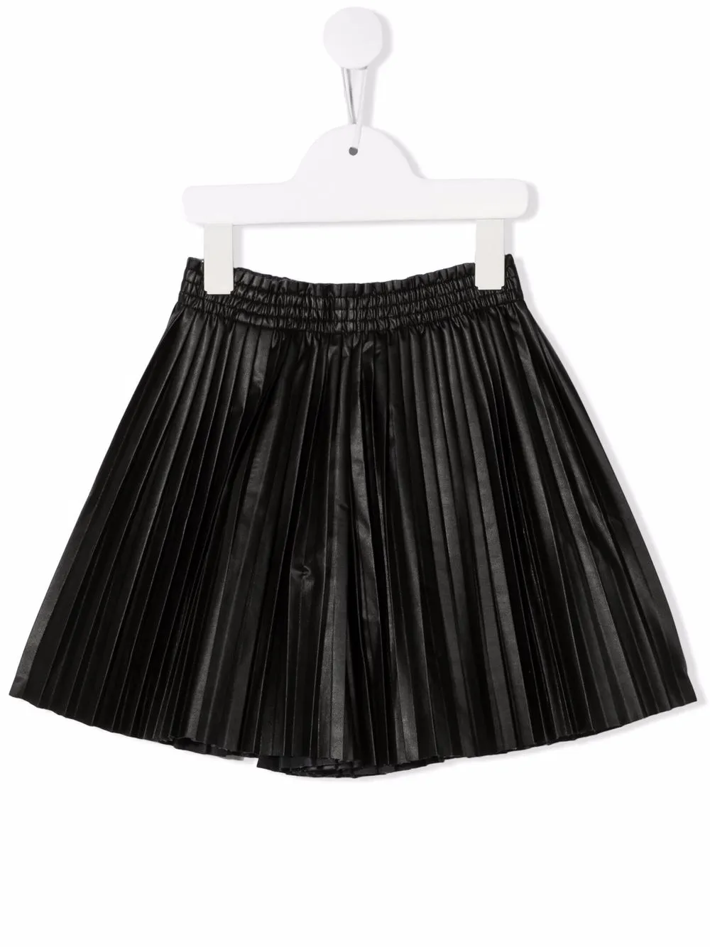 

MM6 Maison Margiela Kids shorts con pliegues - Negro