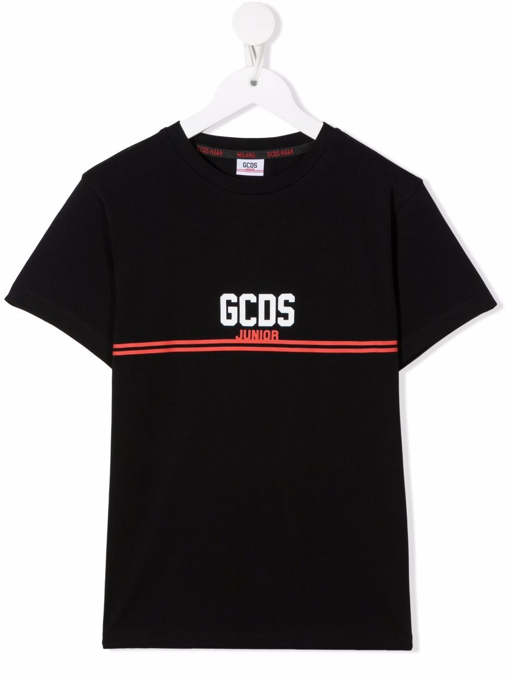 Image 1 of Gcds Kids logo-stripe print T-shirt