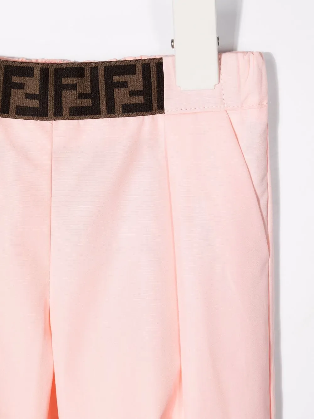 Fendi Kids Broek met logoband Roze