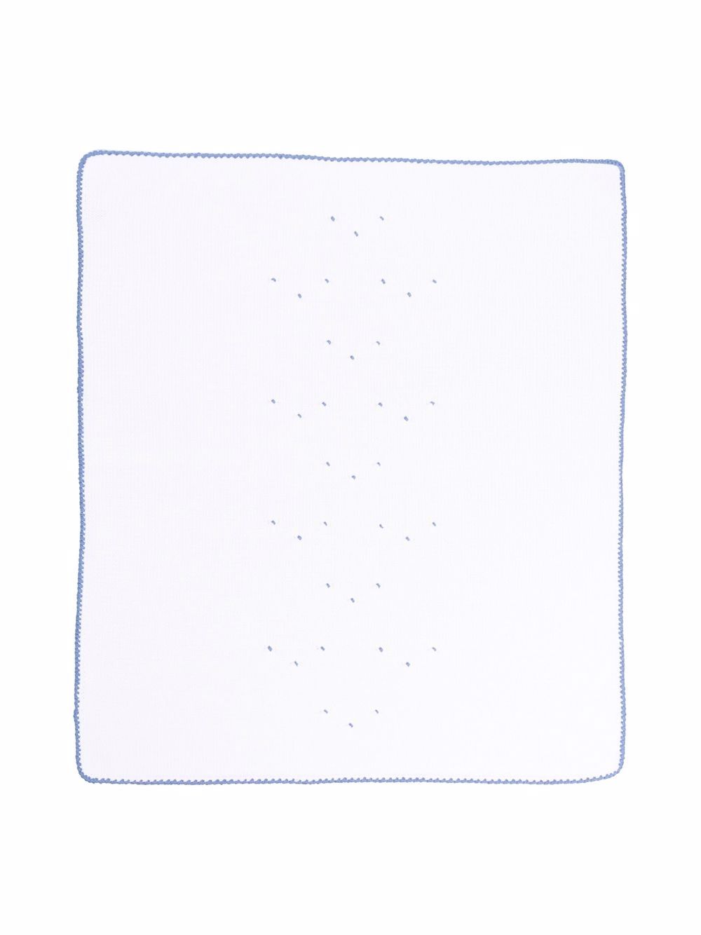 Little Bear embroidered cotton blanket - White