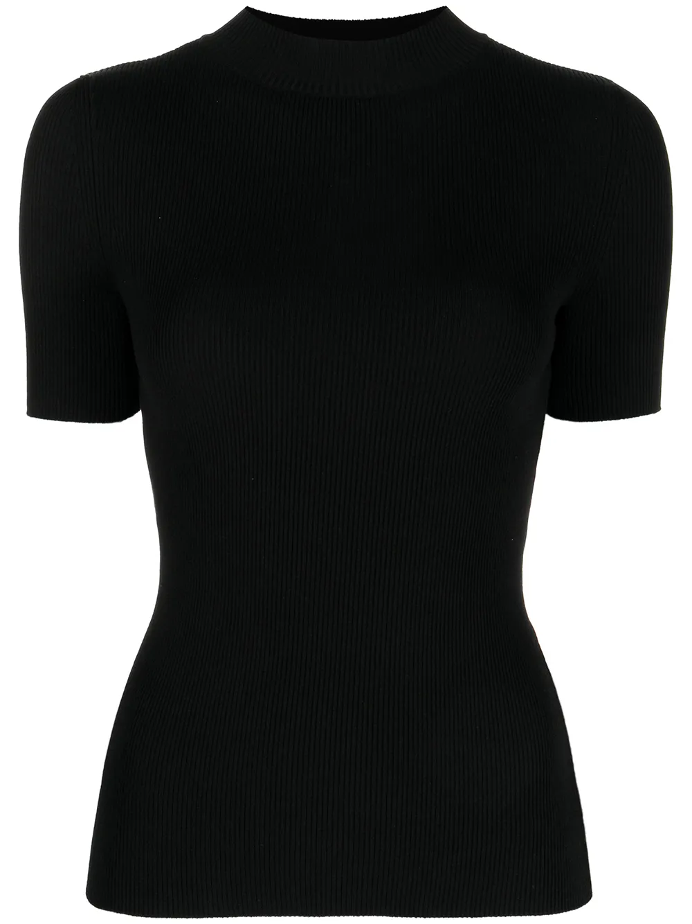 Oscar de la Renta top tejido con cuello de tortuga - Negro
