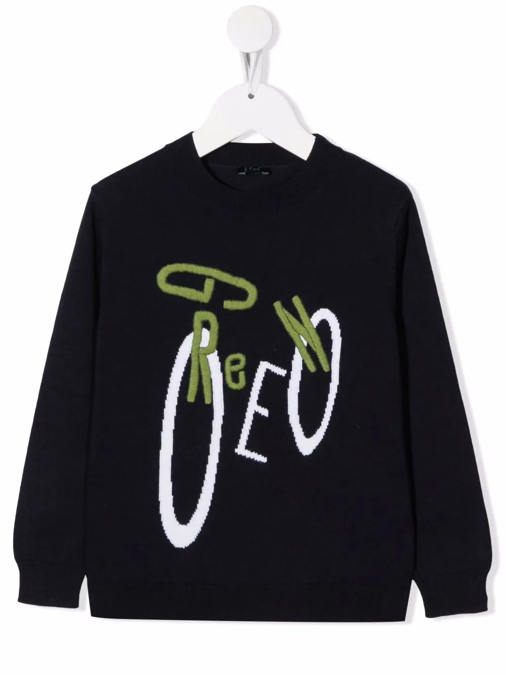 

Il Gufo embroidered slogan jumper - Blue