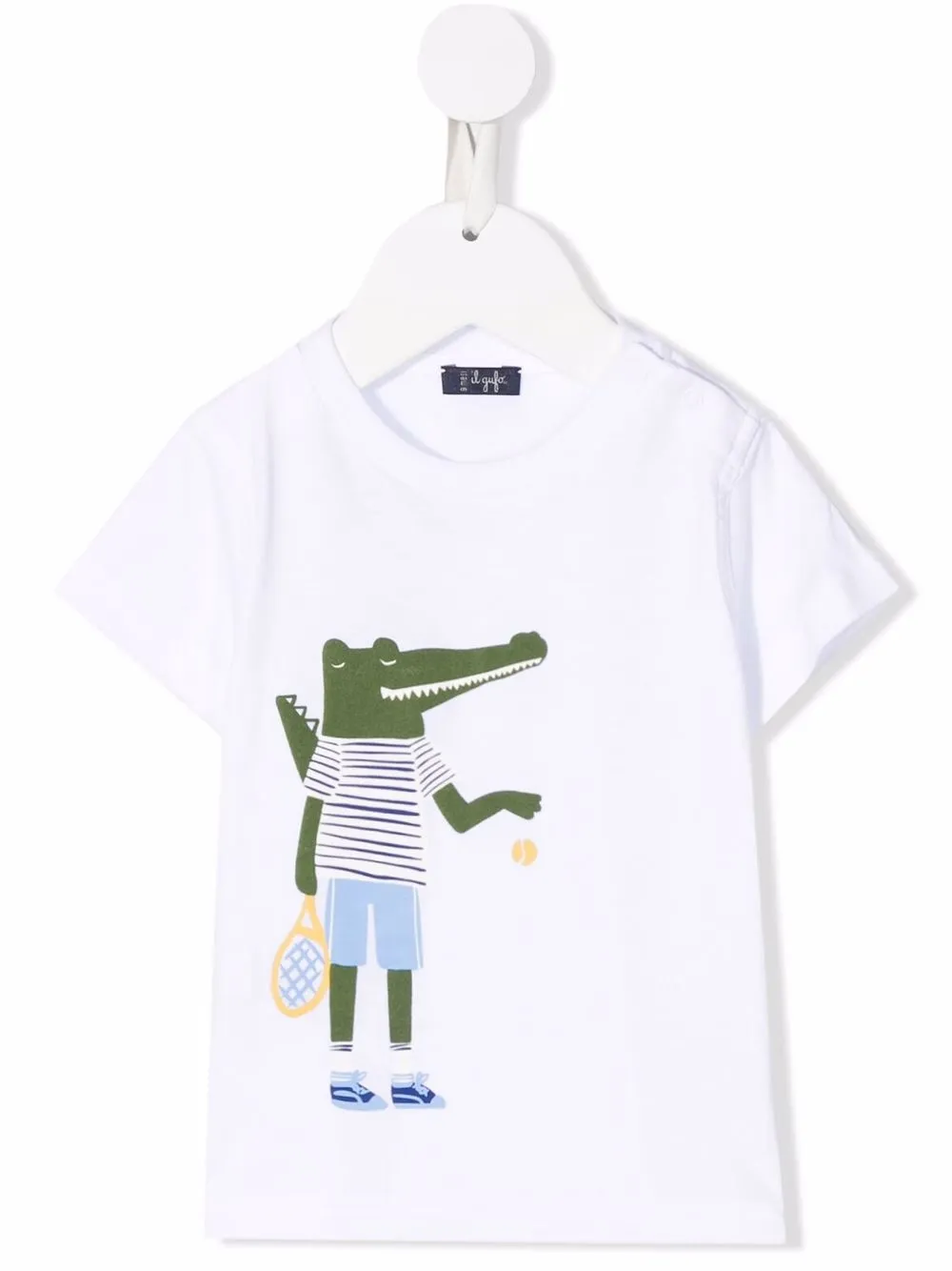 

Il Gufo playera con cocodrilo estampado - Blanco