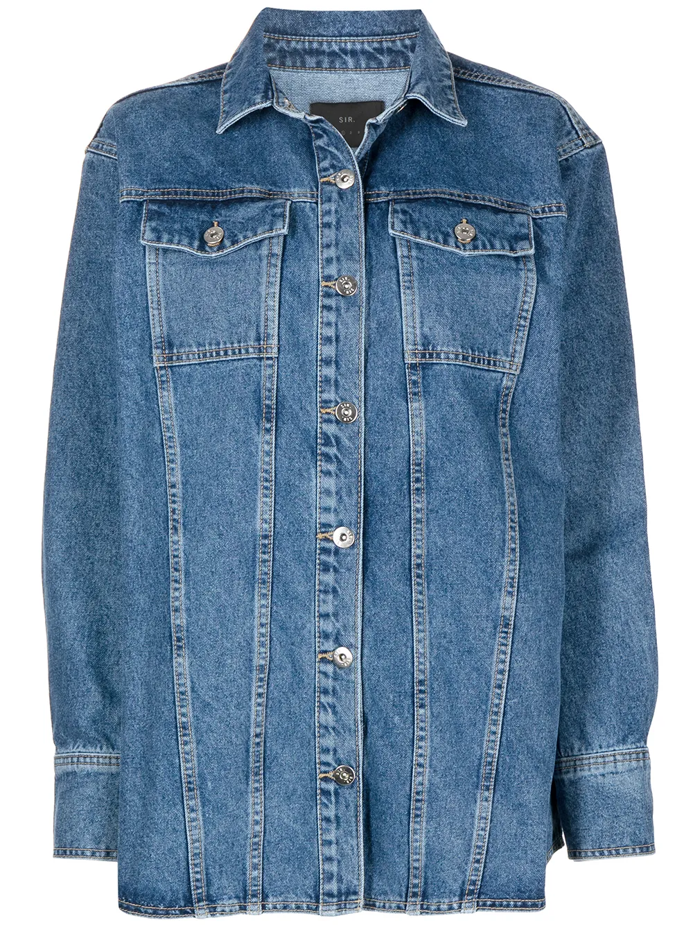 

SIR. long-sleeved denim shirt - Blue