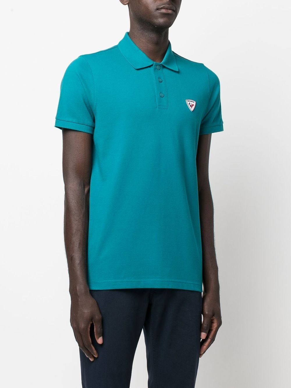 Shop Rossignol Logo-patch Polo-shirt In Blue