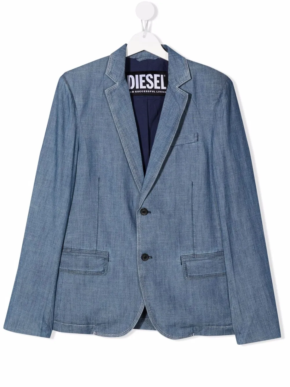 

Diesel Kids blazer ajustado con botones - Azul