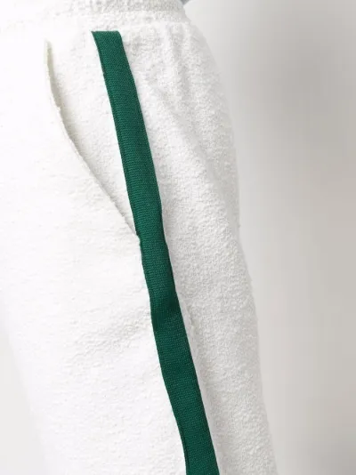 textured side stripe track pants 