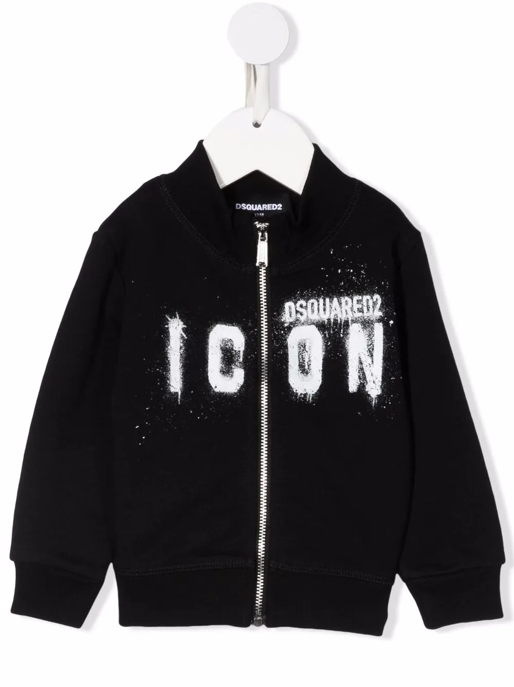 

Dsquared2 Kids sudadera con cierre y estampado Icon - Negro