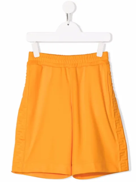 Fendi Kids shorts con logo y rayas estampadas