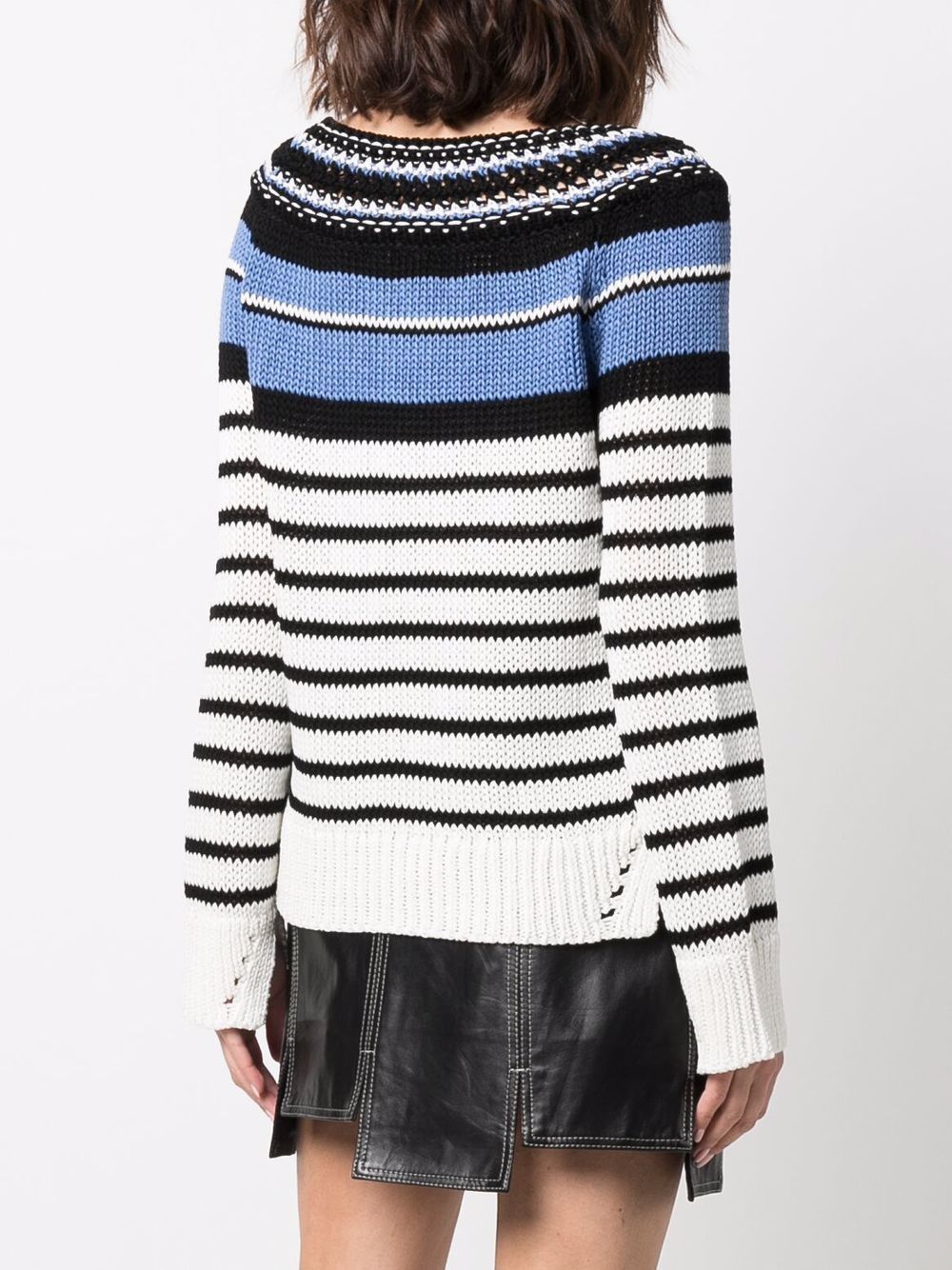 фото Ermanno ermanno striped ribbed-knit jumper