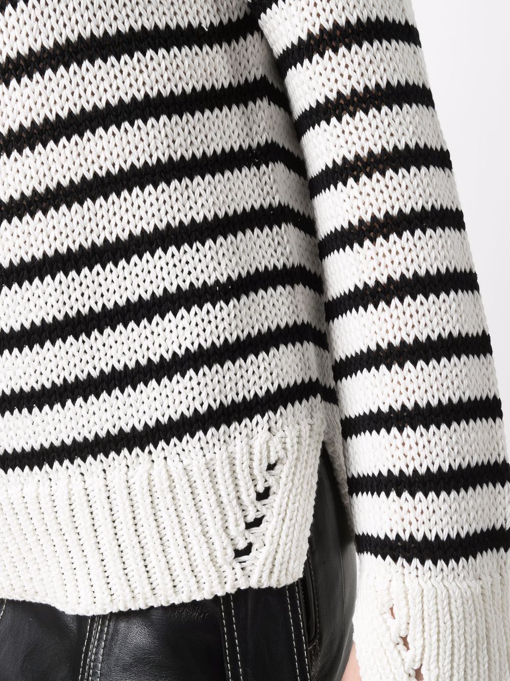 фото Ermanno ermanno striped ribbed-knit jumper